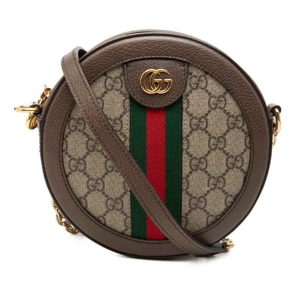 GUCCI Brown Leather Shoulder Bag
